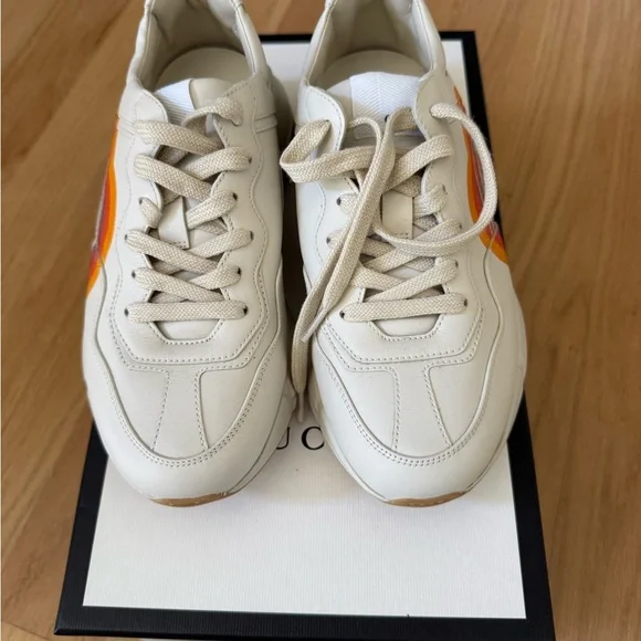 Gucci Interlocking G Logo Leather Chunky Sneakers NIB